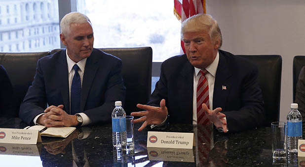 President-elect Donald Trump and Vice President-elect Mike Pence
