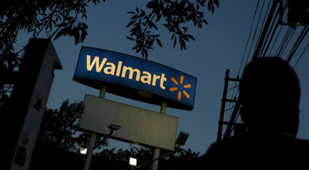 A Walmart logo is seen in one of the stores in Monterrey, Mexico