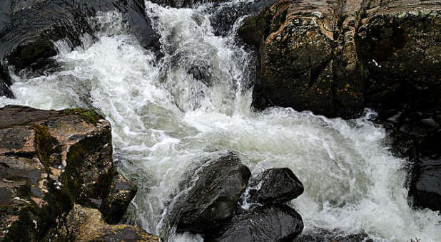 The voice of God is like the sound of rushing waters.