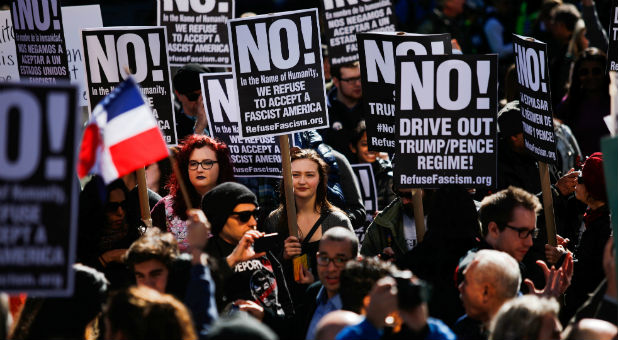 People take part in a