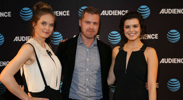 Rachel Blanchard, Greg Poehler, Priscilla Faia of 'You Me Her.'