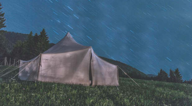 Prepare to stretch your tent curtains wide.