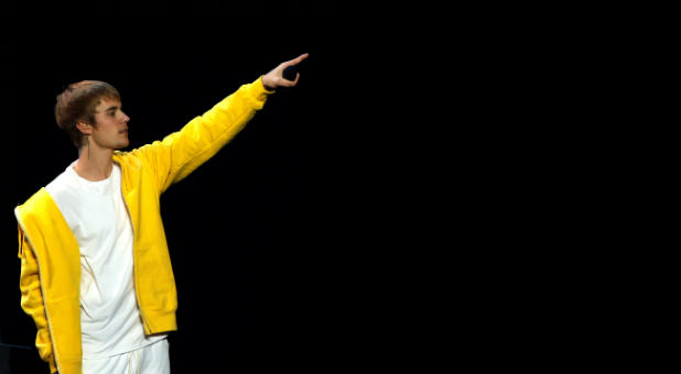 Justin Bieber performs at iHeartRadio Jingle Ball concert at Staples Center in Los Angeles