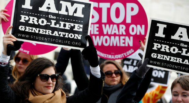Pro-life activists gather for the National March for Life rally in Washington