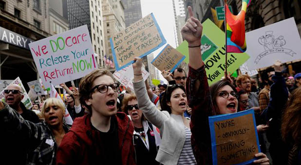 Tax March Protesters