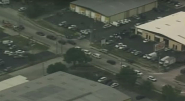 An overview of the shooting location in Orlando.