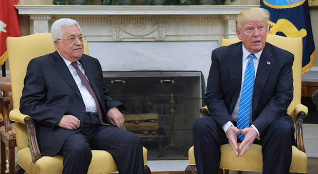 President Donald Trump and Palestinian Authority President Mahmoud Abbas