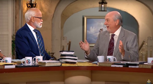 Tom Horn, right, with Jim Bakker, left.