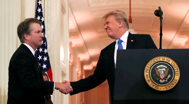U.S. President Donald Trump introduces his Supreme Court nominee, Judge Brett Kavanaugh.