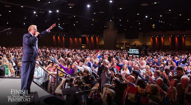 Tim Hill preaches at the Church of God General Assembly.