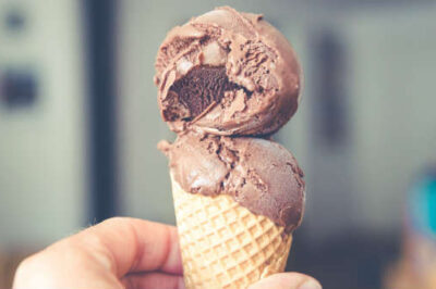 Chocolate ice cream was a well-deserved prize for patience.