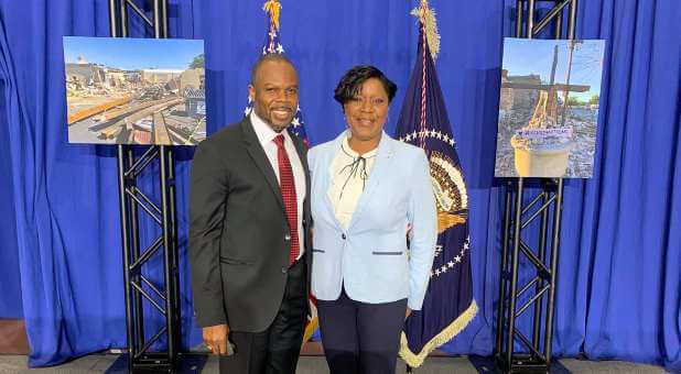 Pastors James and Sharon Ward wait to meet with President Trump.