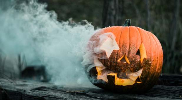 Smoking Jack-O-Lantern