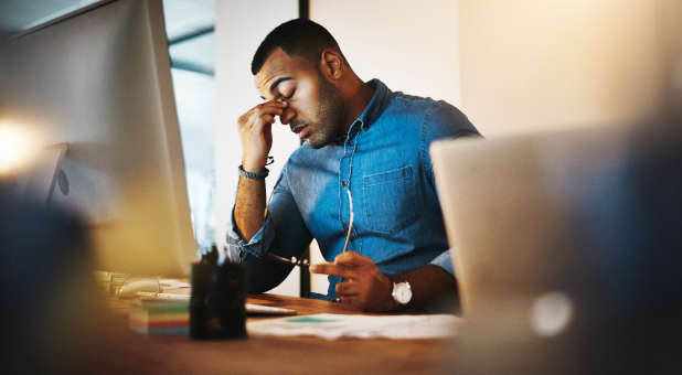 Pastor frustrated from burnout.