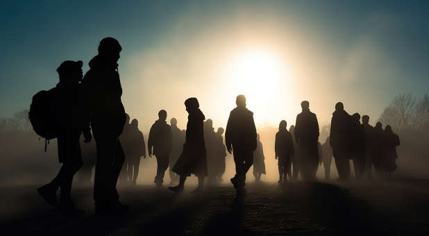 Refugees looking for a safe haven.