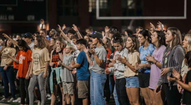 Thousands of High Schoolers Gathering for Holy Spirit Move on Football Field