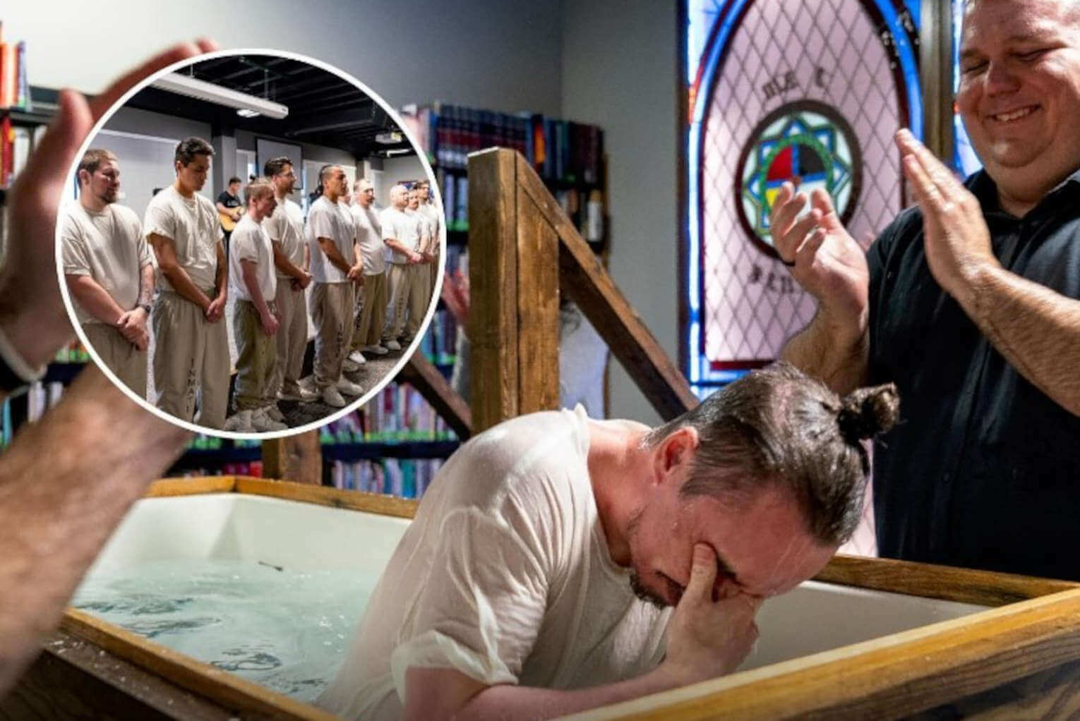 Salvations in South Dakota Penitentiary as Dozens Baptized