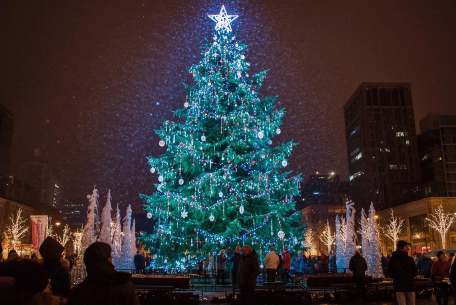 Portland Tree Lighting Erases Christmas As Activists Take the Stage