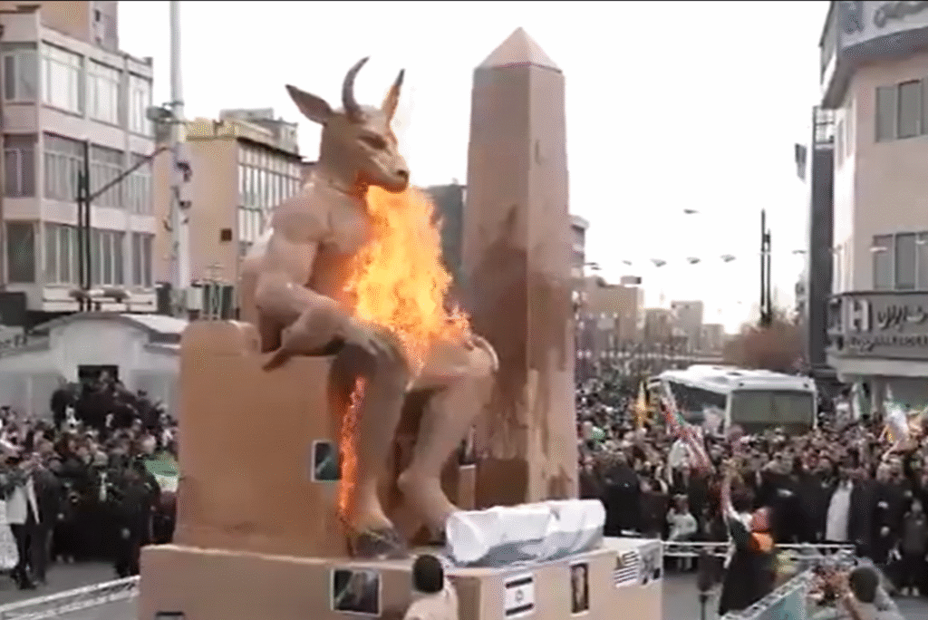 Chaos Erupts as Towering Baal Statue Set on Fire Amid Roaring Crowds ...