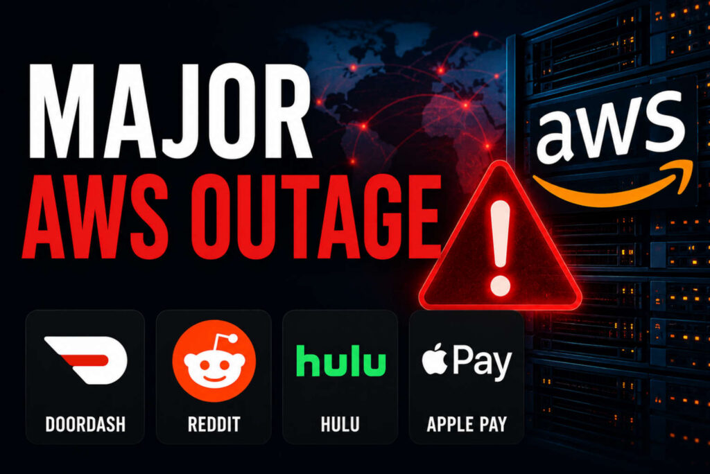 AWS Outage Disrupts DoorDash, Reddit, Hulu and Apple Pay as Major ...