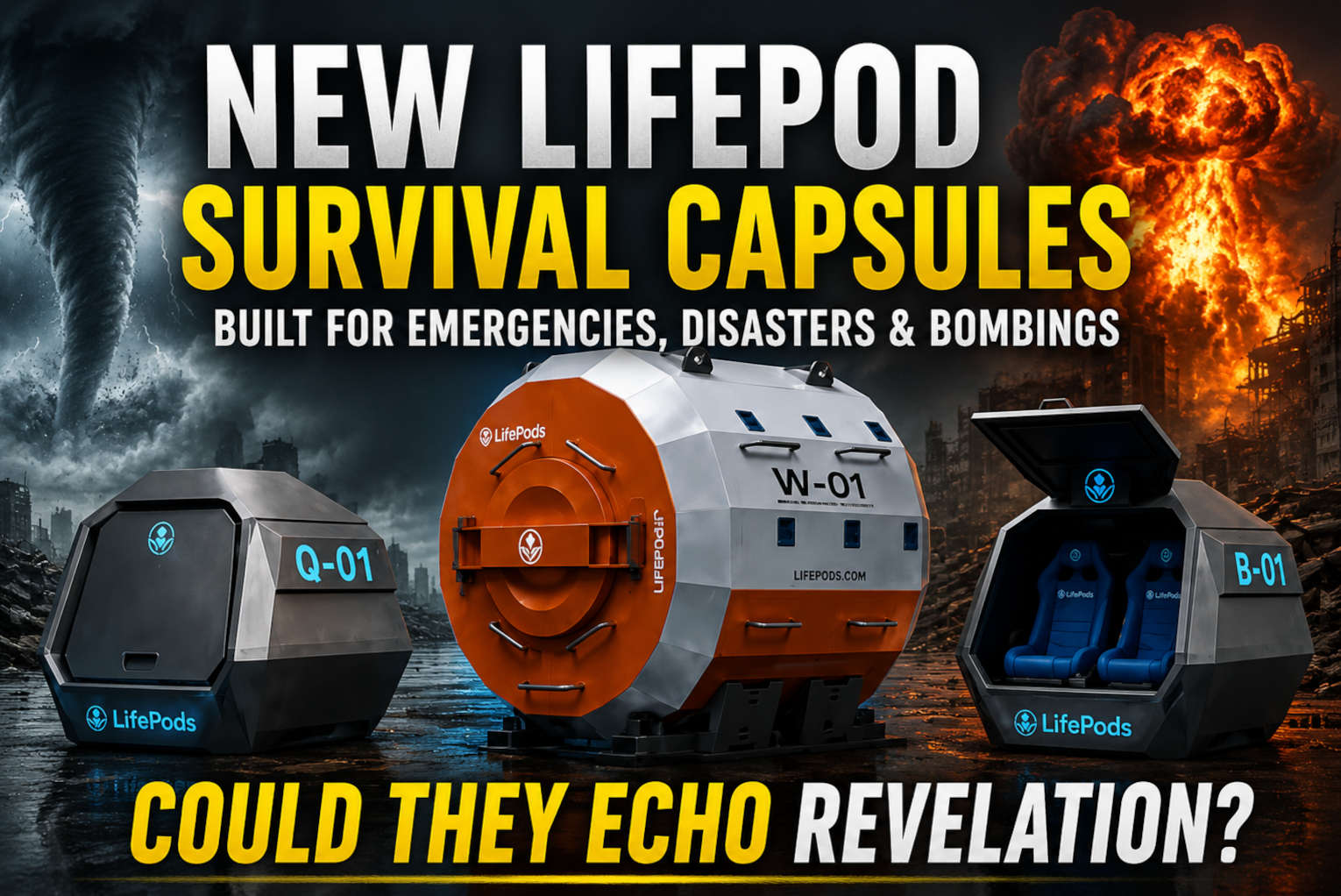 New Lifepod Survival Capsules Built for Emergencies, Disasters and Bombings—Could They Echo Revelation?