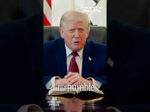 Trump reads - If my people humble themselves God will heal the land #2Chronicles714 #Prayer